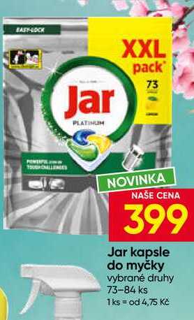 Jar kapsle do myčky vybrané druhy 73-84 ks 