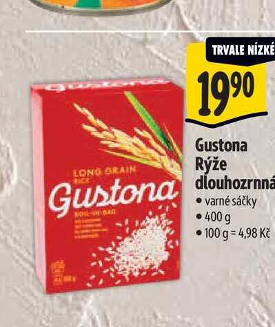  Gustona Rýže dlouhozrnná varné sáčky  400 g 