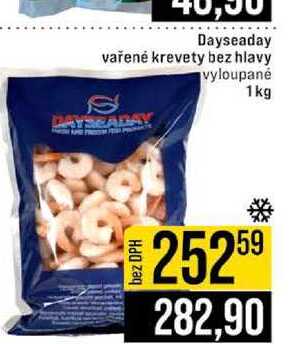 Dayseaday vařené krevety bez hlavy vyloupané 1kg