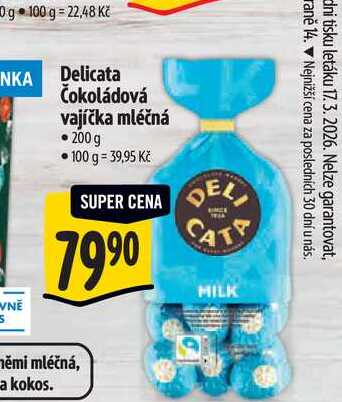 Delicata Čokoládová vajíčka mléčná 200 g