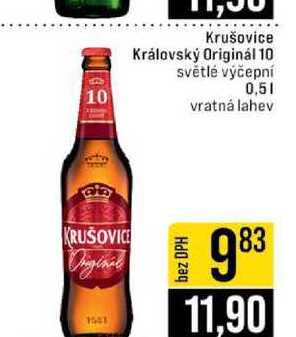 Krušovice Královský Originál 10 světlé výčepní 0,5l