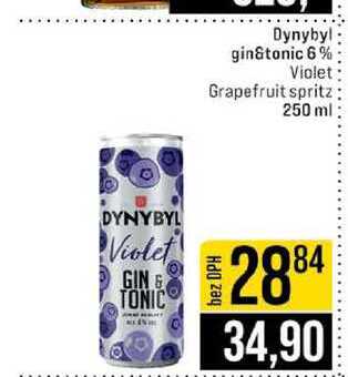 Dynybyl gin&tonic 6% Violet Grapefruit spritz 250 ml