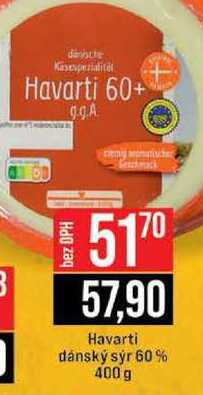 Havarti dánský sýr 60% 400 g