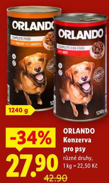 ORLANDOKonzerva pro psy, 1240 g