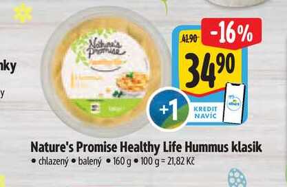   Nature's Promise Healthy Life Hummus klasik 160 g