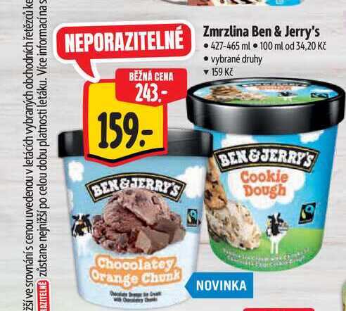  Zmrzlina Ben & Jerry's  427-465 ml