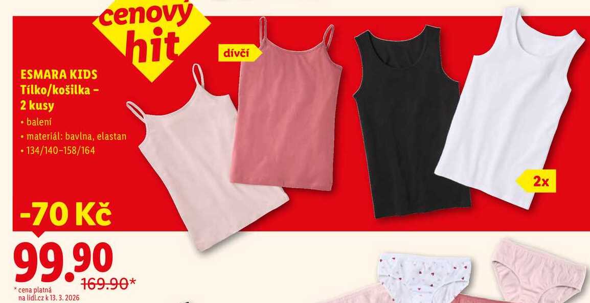 ESMARA KIDS Tílko/košilka - 2 kusy 