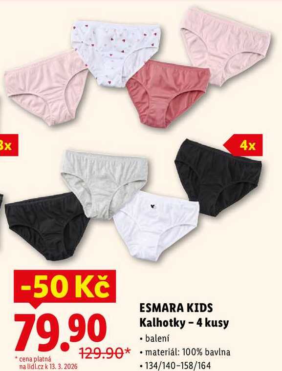 ESMARA KIDS Kalhotky -4 kusy 
