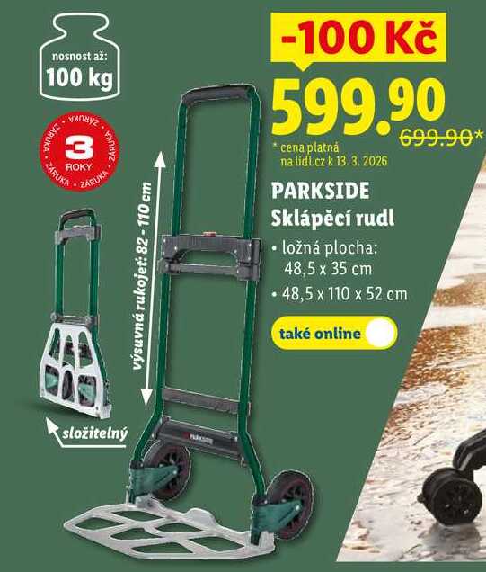 PARKSIDE Sklápěcí rudl