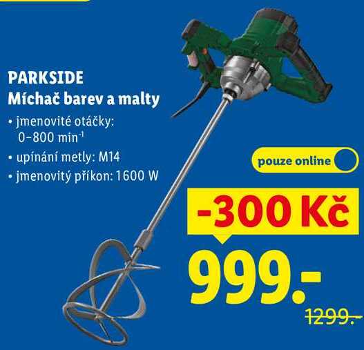 PARKSIDE Míchač barev a malty 