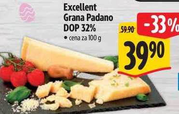 Excellent Grana Padano DOP 32%, cena za 100 g