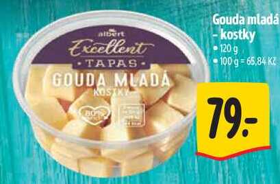 Gouda mladá -kostky, 120 g 