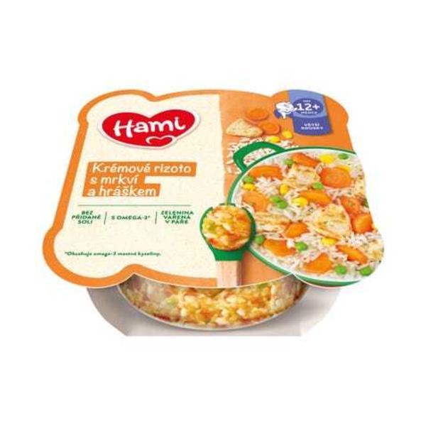 Hami Talířek Krémové rizoto s mrkví a hráškem 12m+