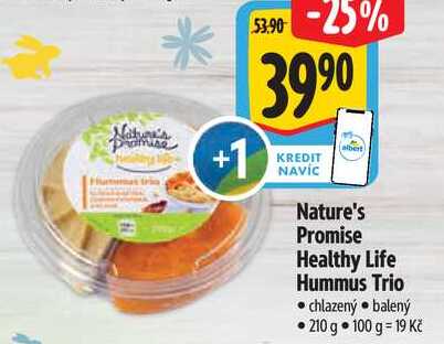 Nature's Promise Healthy Life Hummus Trio, 210 g