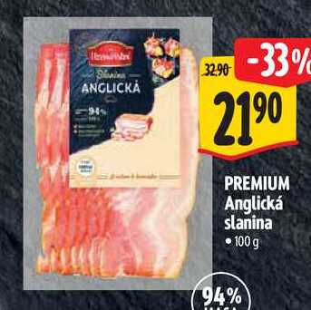 PREMIUM Anglická slanina, 100 g