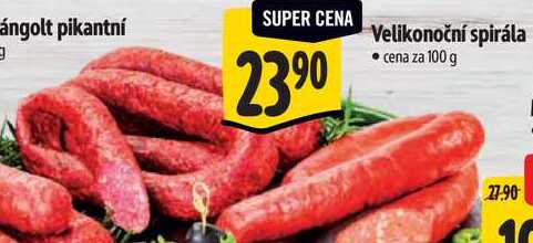 Velikonoční spirála, cena za 100 g 