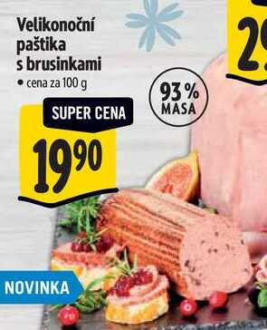 Velikonoční paštika s brusinkami, cena za 100 g 