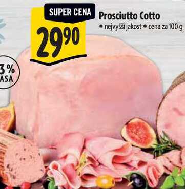 Prosciutto Cotto, cena za 100 g 