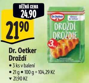 Dr. Oetker Droždí, 3 ks 
