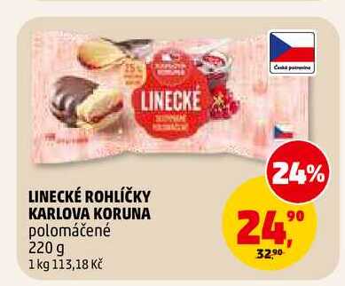 LINECKÉ ROHLÍČKY KARLOVA KORUNA, 220 g