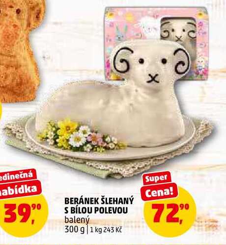 BERÁNEK ŠLEHANÝ S BÍLOU POLEVOU, 300 g