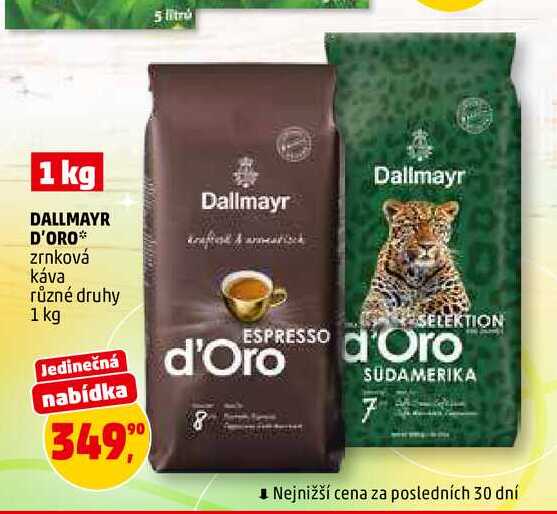 DALLMAYR D'ORO zrnková káva, 1 kg