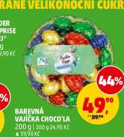 BAREVNÁ VAJÍČKA CHOCO'LA, 200 g 