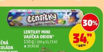 LENTILKY MINI VAJÍČKA ORION, 110 g 