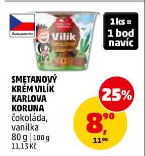 SMETANOVÝ KRÉM VILÍK KARLOVA KORUNA, 80 g