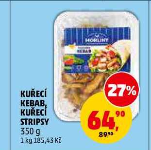 KUŘECÍ KEBAB, KUŘECÍ STRIPSY, 350 g