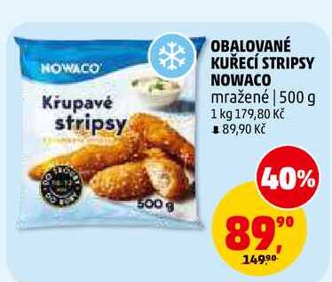 OBALOVANÉ KUŘECÍ STRIPSY NOWACO, 500 g