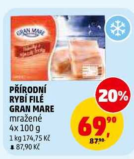 PŘÍRODNÍ RYBÍ FILÉ GRAN MARE, 4x 100 g