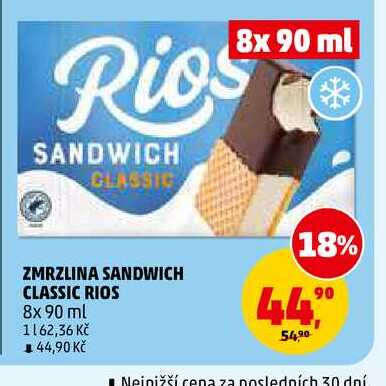 ZMRZLINA SANDWICH CLASSIC RIOS, 8x 90 ml