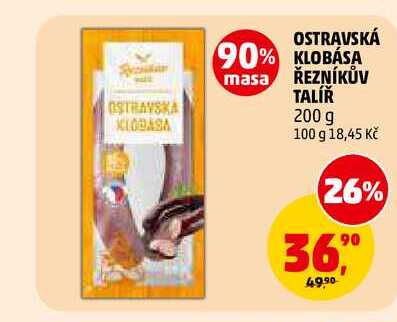 OSTRAVSKÁ KLOBÁSA ŘEZNÍKŮV TALÍŘ, 200 g