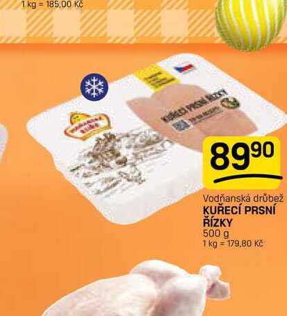 KUŘECÍ PRSNÍ ŘÍZKY 500g