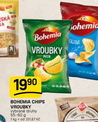 BOHEMIA CHIPS VROUBKY vybrané druhy 55-60 g 