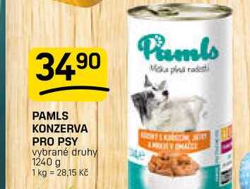 PAMLS KONZERVA PRO PSY vybrané druhy 1240 g