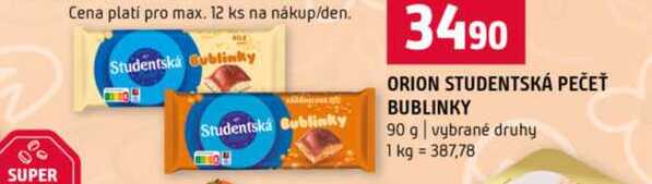 ORION STUDENTSKÁ PEČEŤ BUBLINKY 90 g