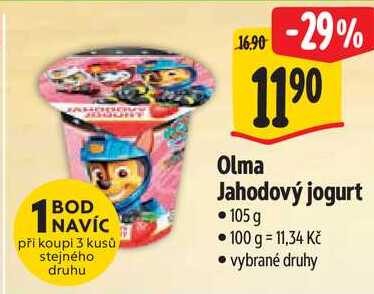 Olma Jahodový jogurt, 105 g 