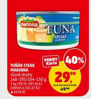 TUŇÁK STEAK MARINNA, 160-195 g