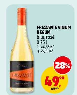 FRIZZANTE VINUM REGUM, 0,75 l