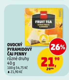 OVOCNÝ PYRAMIDOVÝ ČAJ PENNY, 40 g