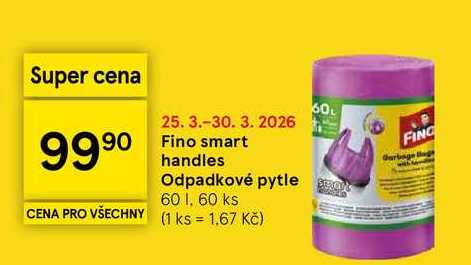 Fino smart handles Odpadkové pytle, 60 l, 60 ks 