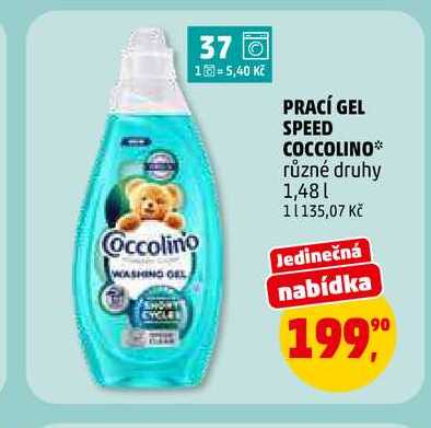 PRACÍ GEL SPEED COCCOLINO, 1,48 l