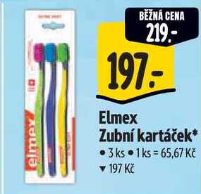 Elmex Zubní kartáček, 3 ks