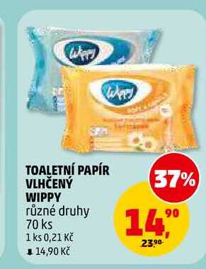 TOALETNÍ PAPÍR VLHČENÝ WIPPY, 70 ks