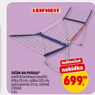 SUŠÁK NA PRÁDLO, 1 ks 