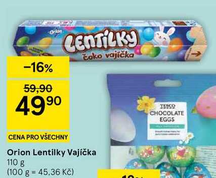 Orion Lentilky Vajíčka, 110 g