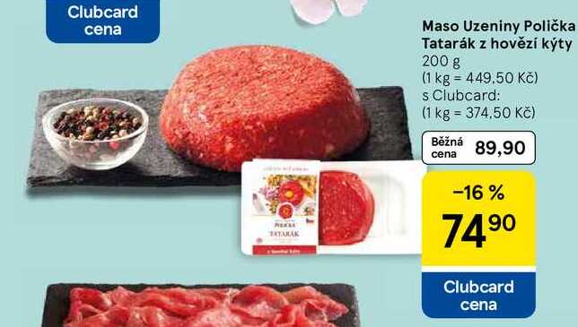 Maso Uzeniny Polička Tatarák z hovězí kýty, 200 g