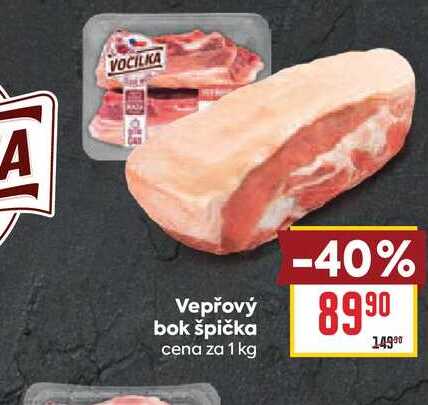 Vepřový bok špička cena za 1 kg 